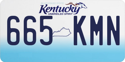 KY license plate 665KMN
