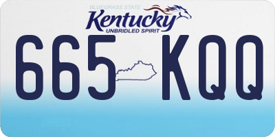 KY license plate 665KQQ
