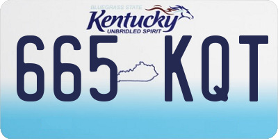 KY license plate 665KQT