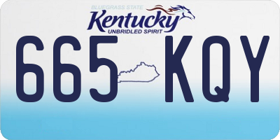 KY license plate 665KQY