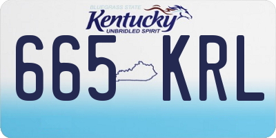 KY license plate 665KRL