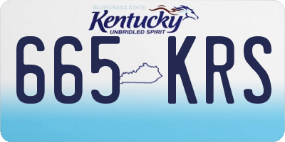 KY license plate 665KRS
