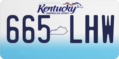 KY license plate 665LHW