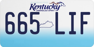 KY license plate 665LIF
