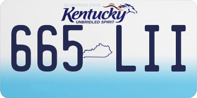 KY license plate 665LII