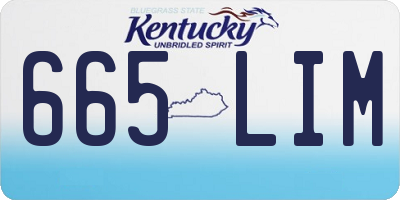 KY license plate 665LIM