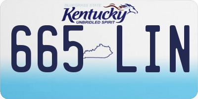 KY license plate 665LIN