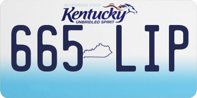 KY license plate 665LIP