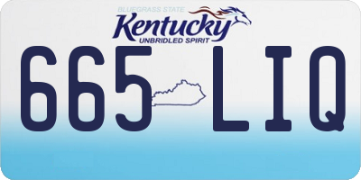 KY license plate 665LIQ
