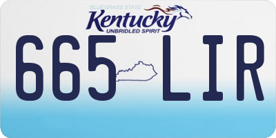 KY license plate 665LIR