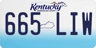 KY license plate 665LIW