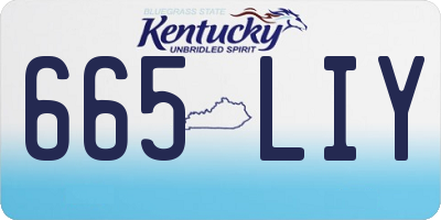 KY license plate 665LIY
