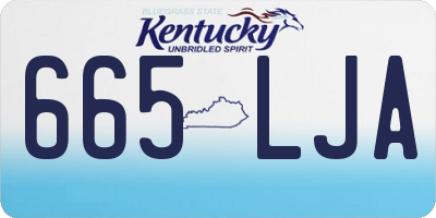 KY license plate 665LJA