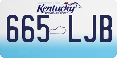 KY license plate 665LJB