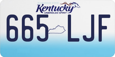 KY license plate 665LJF