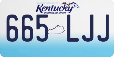 KY license plate 665LJJ