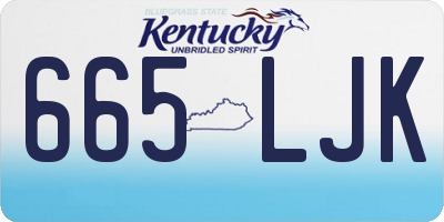 KY license plate 665LJK