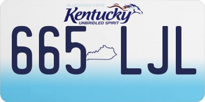 KY license plate 665LJL