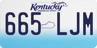 KY license plate 665LJM