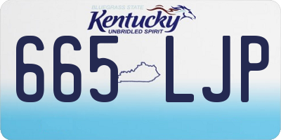 KY license plate 665LJP
