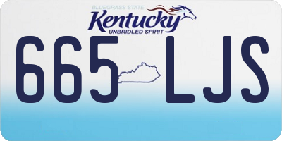 KY license plate 665LJS