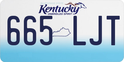 KY license plate 665LJT