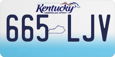 KY license plate 665LJV