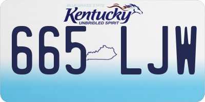 KY license plate 665LJW
