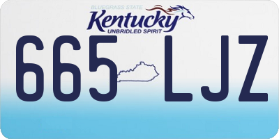 KY license plate 665LJZ