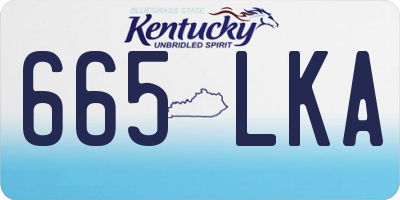 KY license plate 665LKA