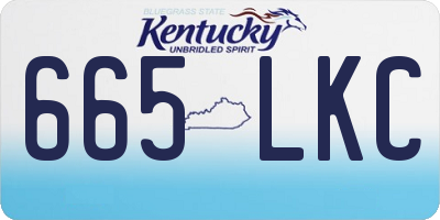 KY license plate 665LKC