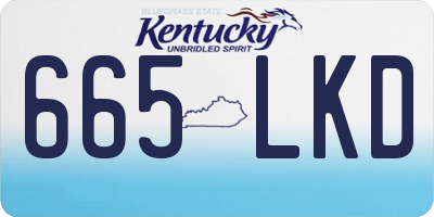 KY license plate 665LKD