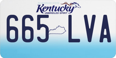 KY license plate 665LVA