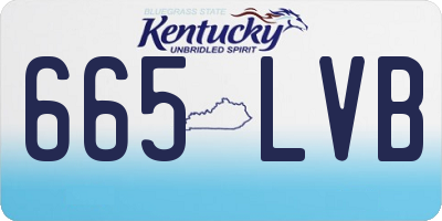 KY license plate 665LVB