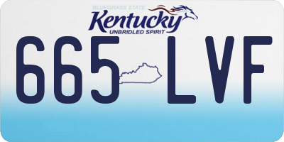 KY license plate 665LVF