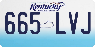 KY license plate 665LVJ