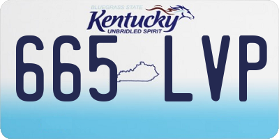 KY license plate 665LVP
