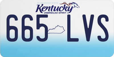 KY license plate 665LVS