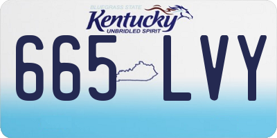 KY license plate 665LVY