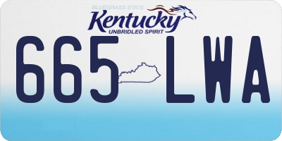 KY license plate 665LWA