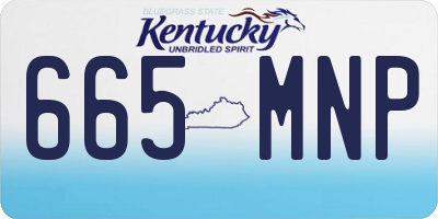 KY license plate 665MNP