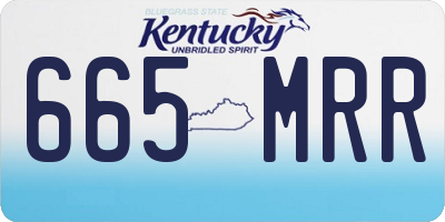 KY license plate 665MRR