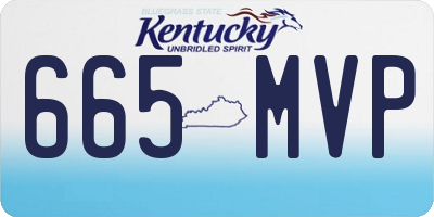 KY license plate 665MVP