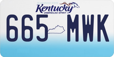 KY license plate 665MWK