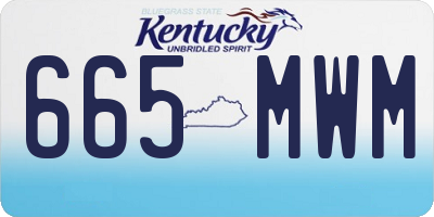 KY license plate 665MWM
