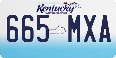 KY license plate 665MXA