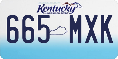 KY license plate 665MXK