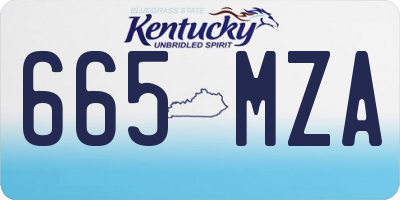 KY license plate 665MZA