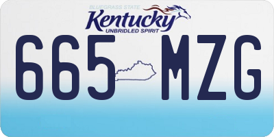 KY license plate 665MZG