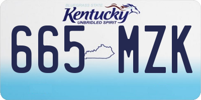 KY license plate 665MZK
